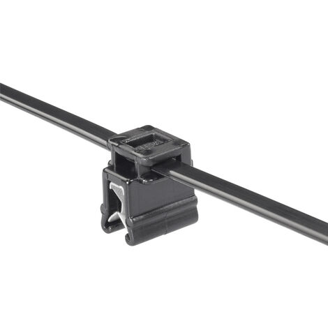HellermannTyton 156-00570 T50ROSEC4A-PA66WD1 Kabelbinder 200 mm 4.60 mm Schwarz Kabelbündelung quer