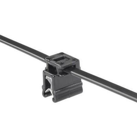 HellermannTyton 156-00570 T50ROSEC4A-PA66WD1 Serre-câble 200 mm 4.60 mm noir Faisceau de câbles en travers du montage, Faisceau de câbles sur le c S15894