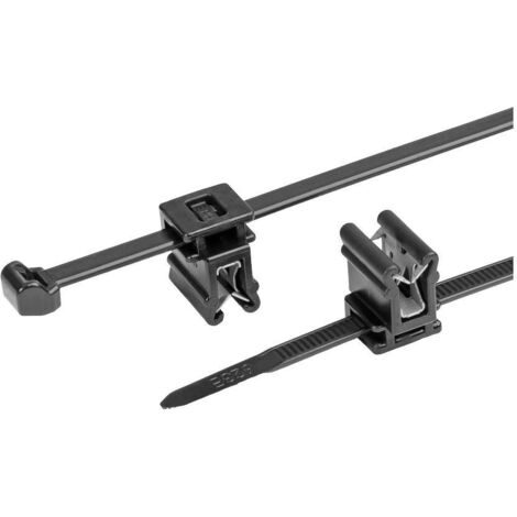 HellermannTyton 156-00948 T50ROSEC4A-PA66W-BK (100) Serre-câble avec clip 200 mm 4.6 mm noir 100 pc(s)