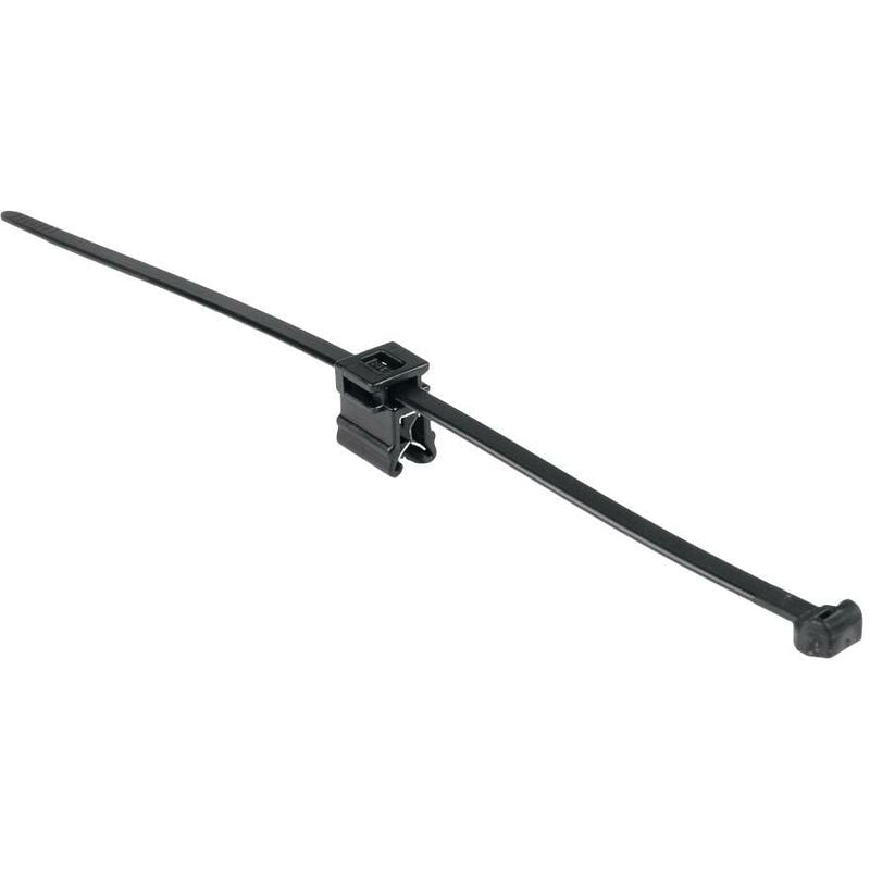 Hellermanntyton - 156-01153 T50ROSEC4B-PA66W-BK (100) Serre-câble avec clip 200 mm 4.6 mm noir 100 pc(s) R941342