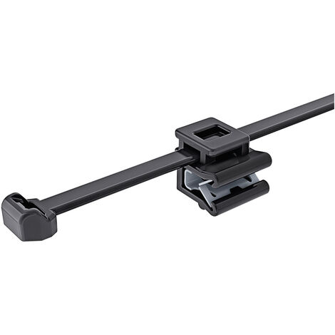 HellermannTyton 156-03064 T50ROSEC5B-PA66W-BK Kabelbinder 200 mm 4.60 mm Schwarz Kabelbündelung quer