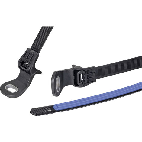HellermannTyton 156-04096 SGT100SAHD6.5S2.0-PA66HS/TPE/PA66HS-BK/B Kabelbinder 12.7 mm Schwarz/Blau