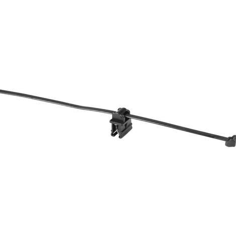 HellermannTyton 156-05904 T50ROSEC10-MC5-BK-D1 Serre-câble 200 mm 4.60 mm noir Faisceau de câbles en travers du montage 1 pc(s) S14768