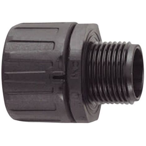 HELLERMANNTYTON 166-21016 HG34-S-PG29-RACCORDO FILETTATO PER TUBO FLESSIBILE, NERO, PG29, 28,10 MM, DRITTO, 1 PEZZO