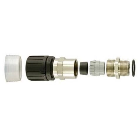 HellermannTyton 166-22100 HGL13-SCG-M16 Raccordo a vite del tubo flessibile Nero 9.80 mm Piatto 1 pz.