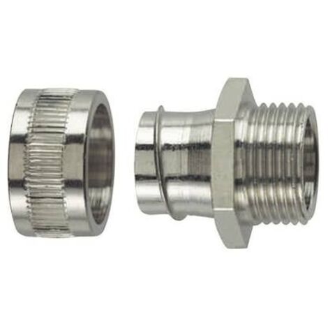 HellermannTyton 166-30307 SC40-FM-M40 Raccordo a vite del tubo flessibile Metallo 37.60 mm Piatto 1 pz.