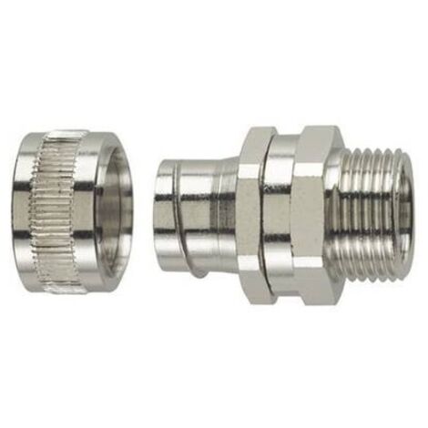HellermannTyton 166-30405 SC25-SM-M25 Raccordo a vite del tubo flessibile Metallo M25 21.10 mm Piatto 1 pz.