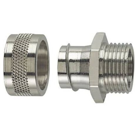 HellermannTyton 166-31005 PSC25-FM-M25 Raccordo a vite del tubo flessibile Metallo M25 21.10 mm Piatto 1 pz.