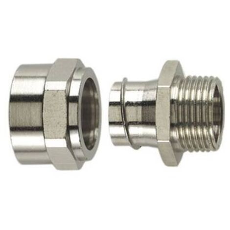 HellermannTyton 166-33800 PCSB12-FM-M16 Raccordo a vite del tubo flessibile Metallo M16 10.20 mm Piatto 1 pz.