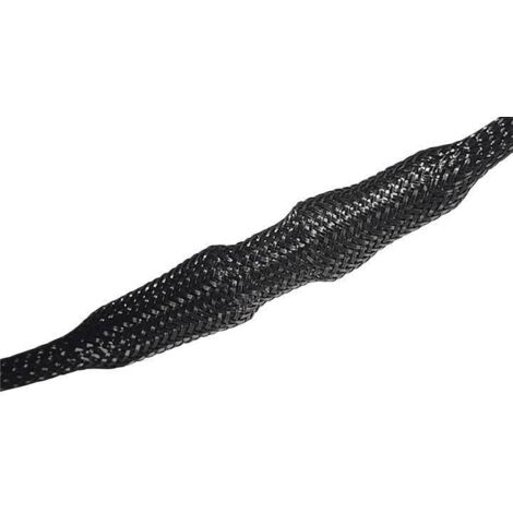 HellermannTyton 170-10600 HEGP06-PET-BK Gaine tressée noir polyester 4 à 11 mm 100 m R037711