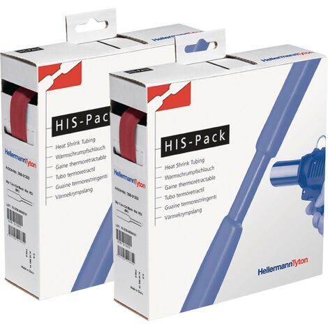 HellermannTyton 300-31272 Gaine thermorétractable sans colle rouge 12.70 mm 6.40 mm Taux de retreint:2:1 5 m R037211