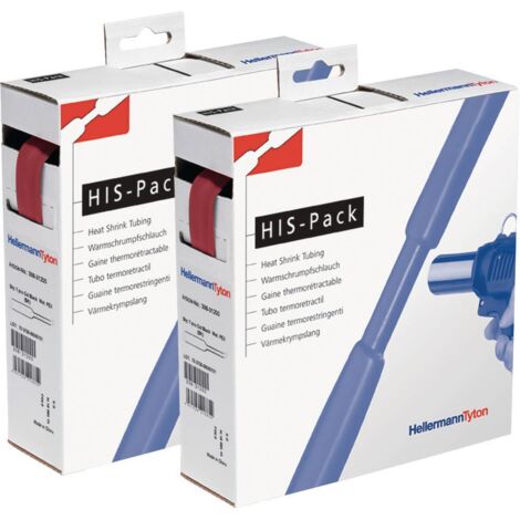 HellermannTyton 300-31902 Termoretraibile senza colla Rosso 19.10 mm 9.50 mm Restringimento:2:1 5 m