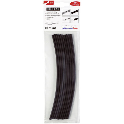 HellermannTyton 308-30310 Schrumpfschlauchsortiment  3 mm 1 mm Schrumpfrate:3:1 10 St.