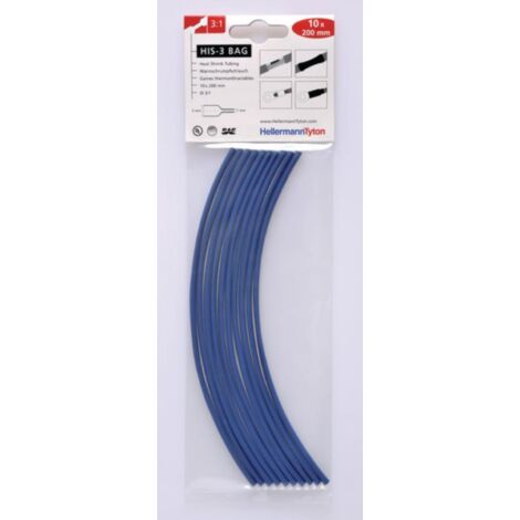 HellermannTyton 308-30312 funda termorretráctil azul 3 mm