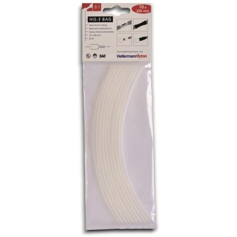 HellermannTyton 308-30315 Schrumpfschlauchsortiment Transparent 3 mm 1 mm Schrumpfrate:3:1 10 St.