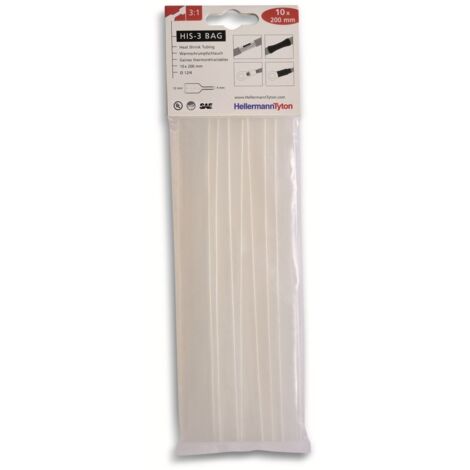 HellermannTyton 308-31215 Schrumpfschlauchsortiment Transparent 12 mm 4 mm Schrumpfrate:3:1 10 St.