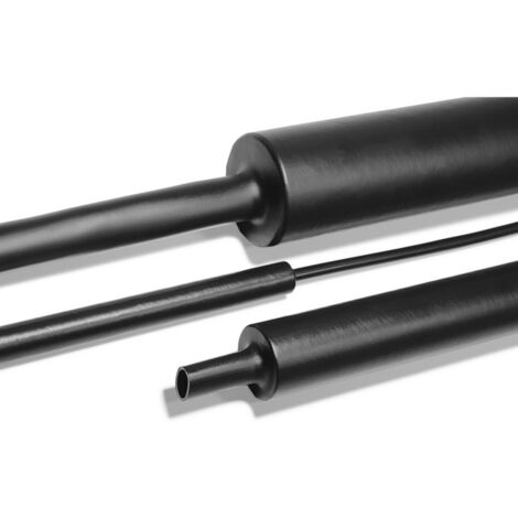 HellermannTyton 323-50300 Schrumpfschlauch mit Kleber Schwarz 30 mm 8 mm Schrumpfrate:4:1 1 m