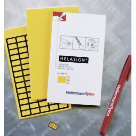 HellermannTyton 598-92227 TAG122FB-270-YE Etiquette de câble Helasign 15 x 9 mm Couleur de la surface de marquage: jaun
