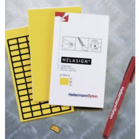 HellermannTyton 598-92427 TAG124FB-270-YE Etiquette Helasign 19 x 11 mm Couleur de la surface de marquage: jaune Nombre d'étiquettes: 440 S18393