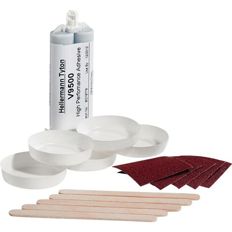 HellermannTyton 627-95001 Colle à deux composants pour gaines thermorétractables et pièces moulées n
