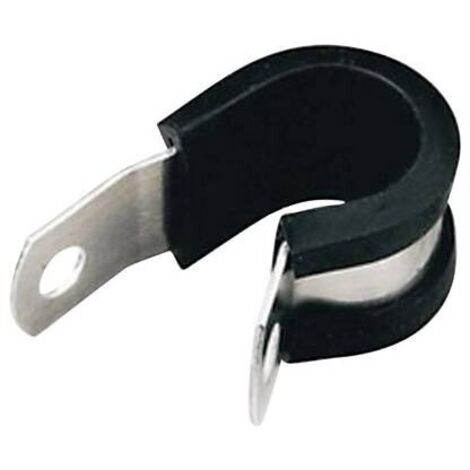 HellermannTyton  ALU11C-ALUCR-NABK-C1 Clip fermacavi 211-15110 Intervallo Ø fascio 14.30 mm (max) con profilo protettivo