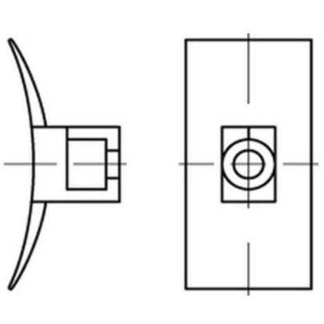HellermannTyton Befestigungssockel LKC-N66-NA 100 Stk