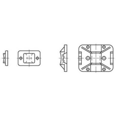 HellermannTyton Befestigungssockel TY8G1S-N66-NA 100 Stk