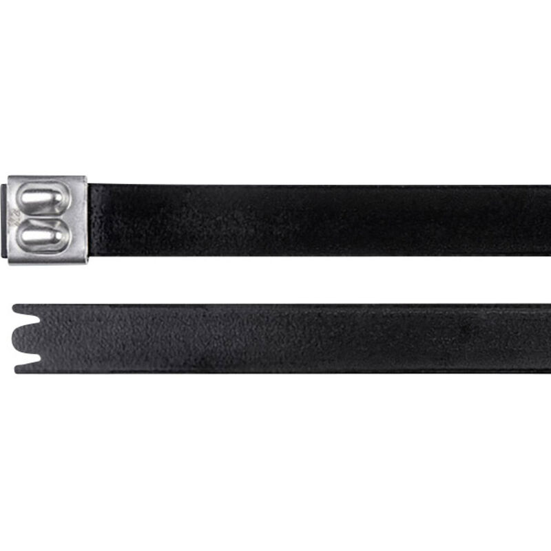 HellermannTyton 111-00299 MBT14XHFC-SS316/SP-BK Kabelbinder 362 mm 12.30 mm Schwarz mit Kugelverschl