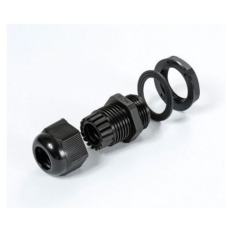 HellermannTyton Cable Glands Black Nylon, With M20 Thread (Small Size, Pk-10)