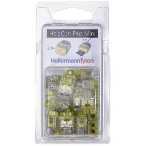 HELLERMANNTYTON Connecteur, 148-90054, HCPM-2-Blister, jaune, 20 pièces