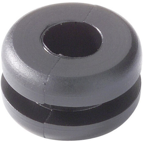 HELLERMANNTYTON Durchführungstülle, 633-02100, Schwarz, PVC, ∅ 6 mm, 1 Stück