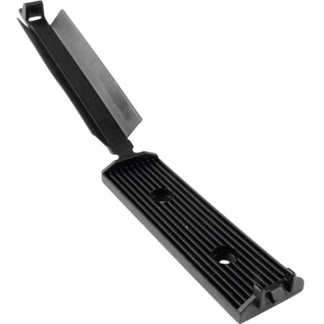 HellermannTyton FKH50A-HIR-BK-C1 Basetta di fissaggio autoadesivo, avvitabile 151-15500 per cavi piatti, con colla acri