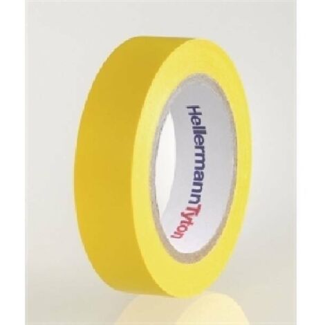 HellermannTyton HelaTape Flex 15 Cinta aislante amarilla 15 mm