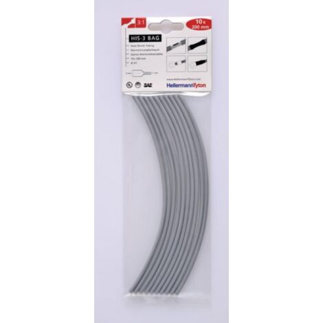 HellermannTyton HIS-3-BAG-3/1 tubo termorretráctil gris 200 mm
