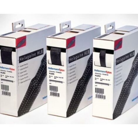 HellermannTyton HLB25-PET-BK guaina intrecciata nera 10 mm 10 m