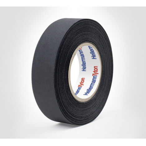 HellermannTyton HTAPE-PROTECT180-PET-BK 712-10002 Gewebeklebeband   (L x B) 25 m x 19 mm 1 St.