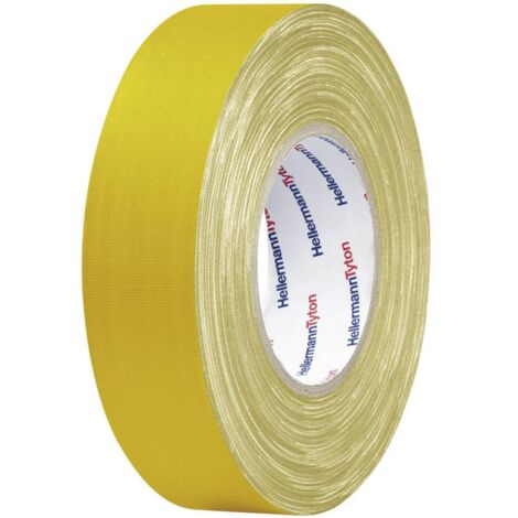 HellermannTyton HTAPE-TEX ruban adhésif jaune 1,9 cm x 50 m