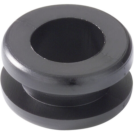 HellermannTyton HV1204-PVC-BK-M1 Kabeldurchführung   Klemm-Ø (max.) 10 mm Plattenstärke (max.) 4 mm