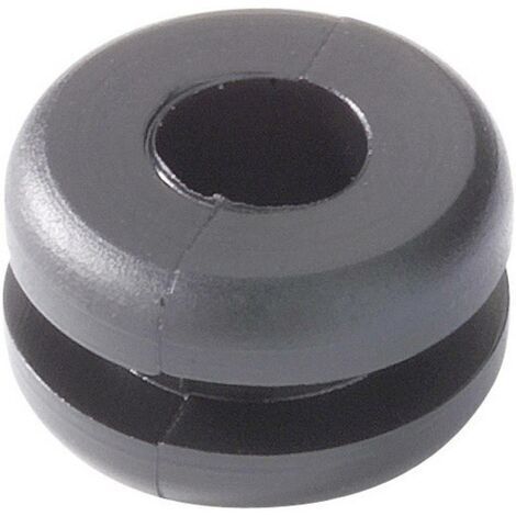 HellermannTyton HV1205-PVC-BK-M1 Kabeldurchführung   Klemm-Ø (max.) 10 mm Plattenstärke (max.) 4 mm