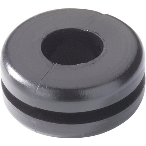 HellermannTyton HV1207-PVC-BK-M1 Kabeldurchführung   Klemm-Ø (max.) 6 mm Plattenstärke (max.) 1.5 mm