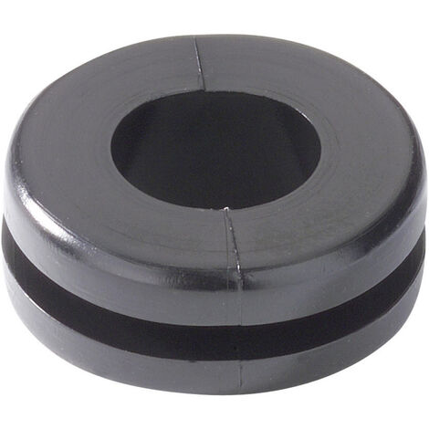 HellermannTyton HV1303-PVC-BK-M1 Kabeldurchführung   Klemm-Ø (max.) 8 mm Plattenstärke (max.) 1.6 mm