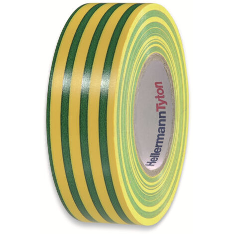 HELLERMANNTYTON Isolierband, 710-00157, HelaTapeFlex15, grün-gelb, 19mmx20m