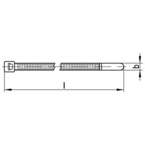 HellermannTyton Kabelbinder 3,5x290 schwarz T30LL-W-BK 100 Stk