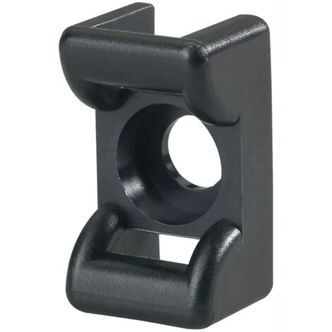 HellermannTyton KR6G5-PA66-BK (100) Befestigungssockel schraubbar 151-24600    Schwarz 100 St.