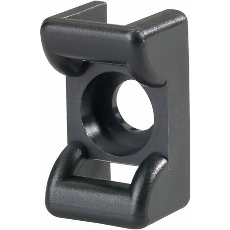 HellermannTyton KR8G5-HS-BK-C1 Befestigungssockel schraubbar 151-24850   hitzestabilisiert Schwarz 1