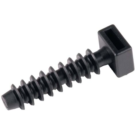 HellermannTyton LOK01B-PA6HIR-BK (100) Embase de fixation vissable 151-80500 noir 100 pc(s) R941142