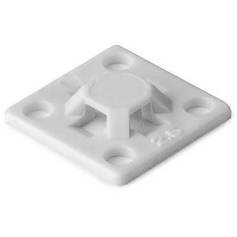 HellermannTyton MB2A-PA66-WH Embase adhésive autocollant, vissable 151-01802 blanc 2 pc(s) A567582
