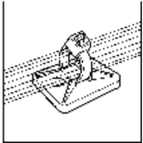 HellermannTyton MB5A-PA66-NA-C1 support de câble transparent