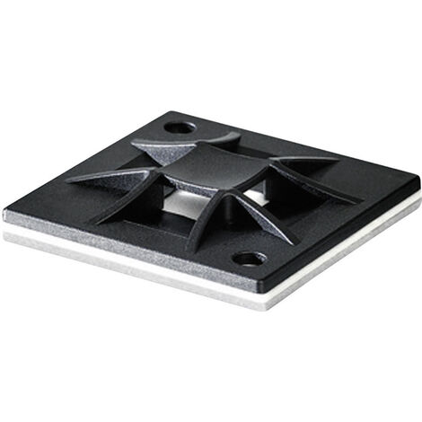 HellermannTyton QM30-PA66-BK-C1 Befestigungssockel schraubbar 151-10912   4fach einfädeln, halogenfr