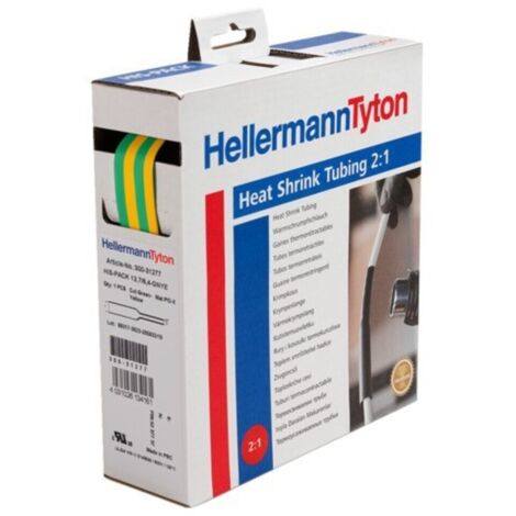 HellermannTyton Schrumpfschlauch D 3,2/1,6 gn/ge HIS-1/8-POX-GNYE 10m